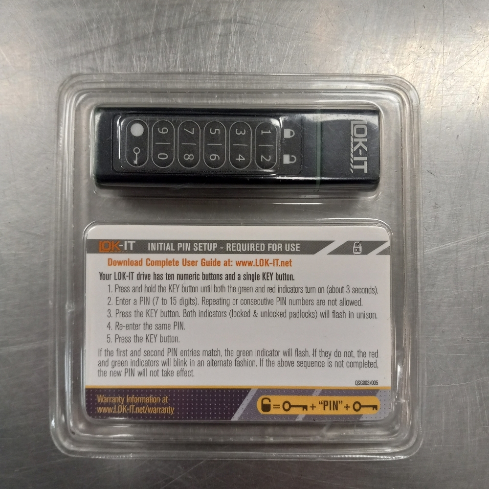 Lok-it Secure Flash Drive 4G  256-bit AES Encryption IP57 Rated